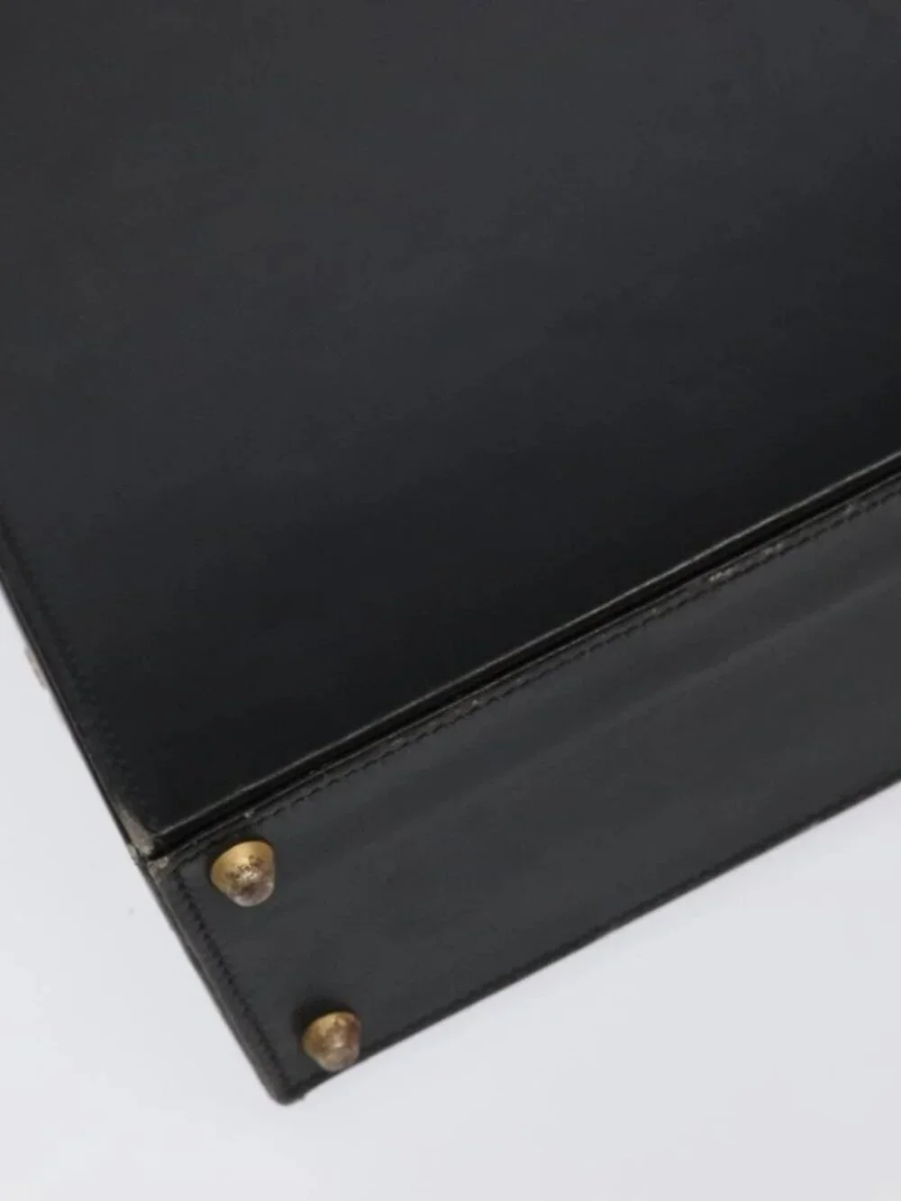 GUCCI Business Bag Leather Black Auth 93060